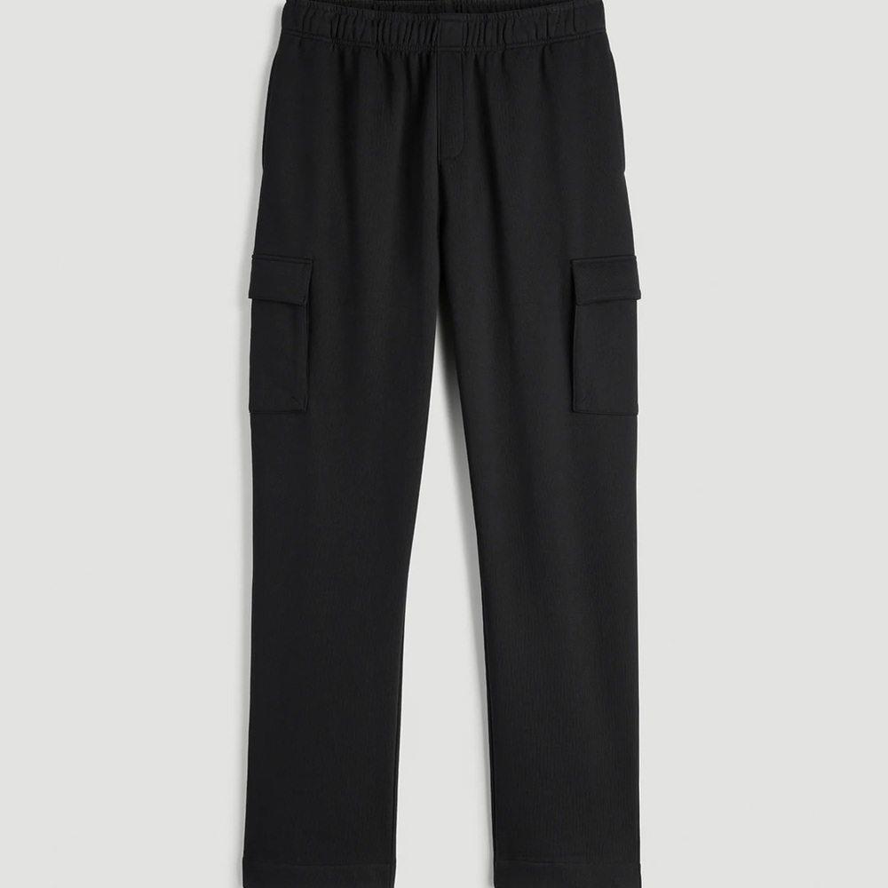 Men's Black Cargo Sweatpants Joggers